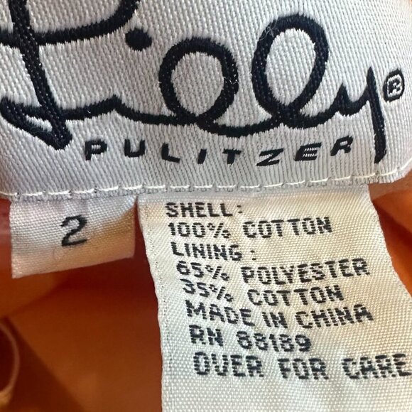 Lilly Pulitzer Strapless Palm Tree Sunset Beach Dress 100% Cotton Size 2 Women's - Picture 10 of 10